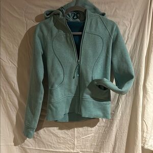 Lululemon Teal Zip-Up Scuba Hoodie